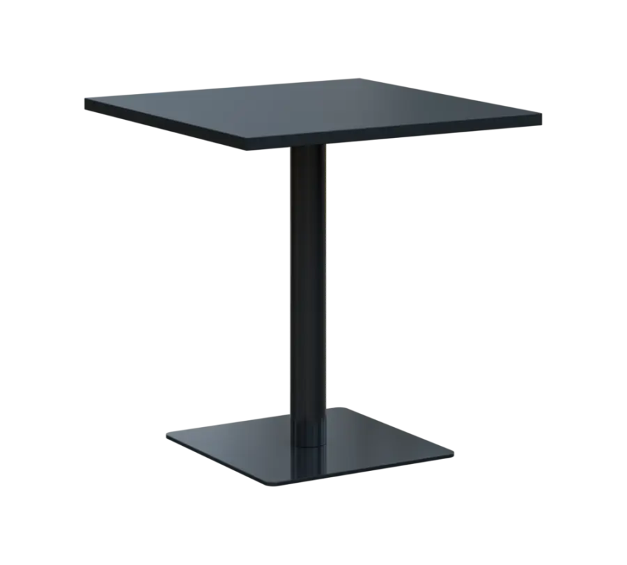 SQT 450 - 2 stůl hranlatý, deska 700x700 mm, síla 25 mm, trubková noha černá, antracit